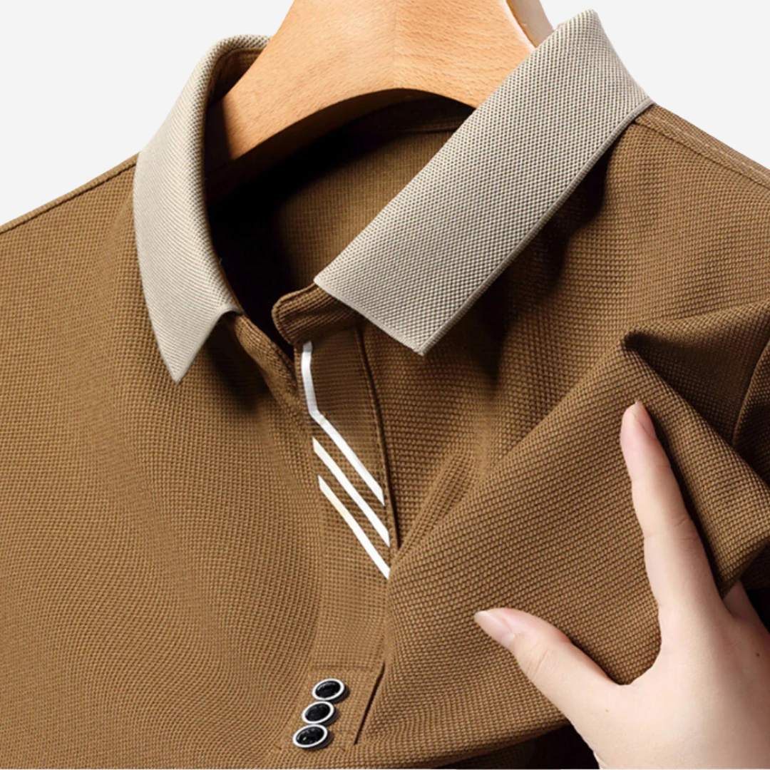 men's casual long-sleeve polo shirt – view 13 – Aurum De London