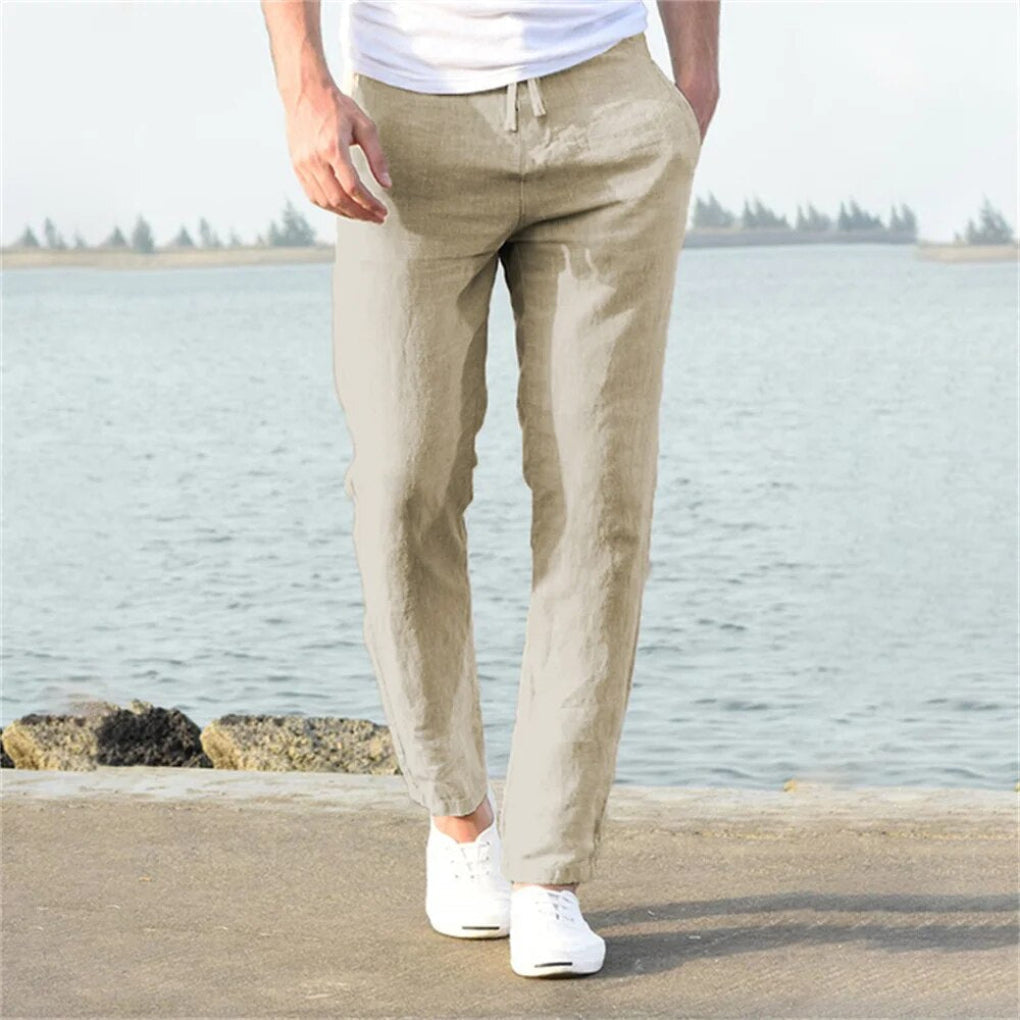 men's casual linen trousers – view 6 – Aurum De London