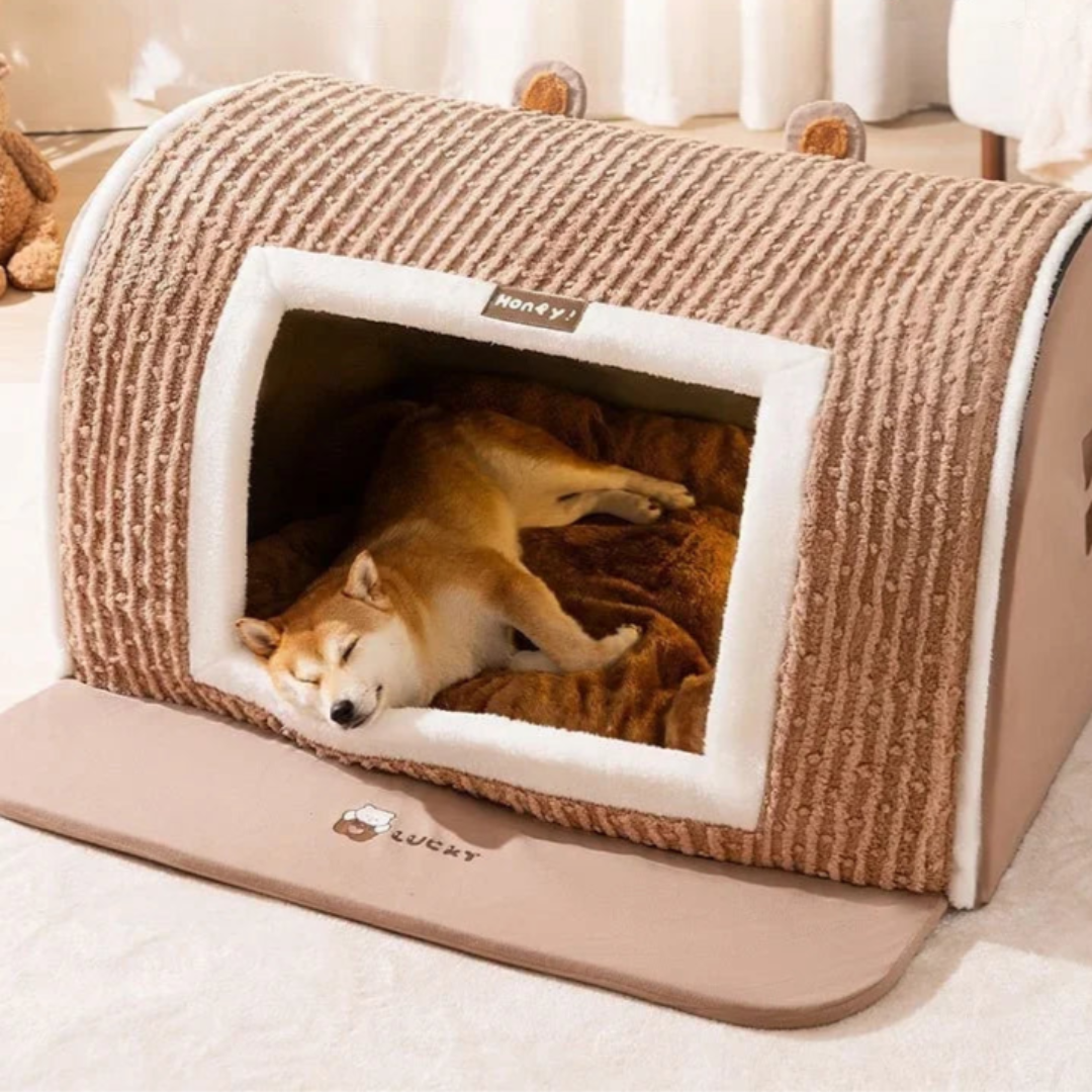 enclosed dog bed house – view 2 – Aurum De London
