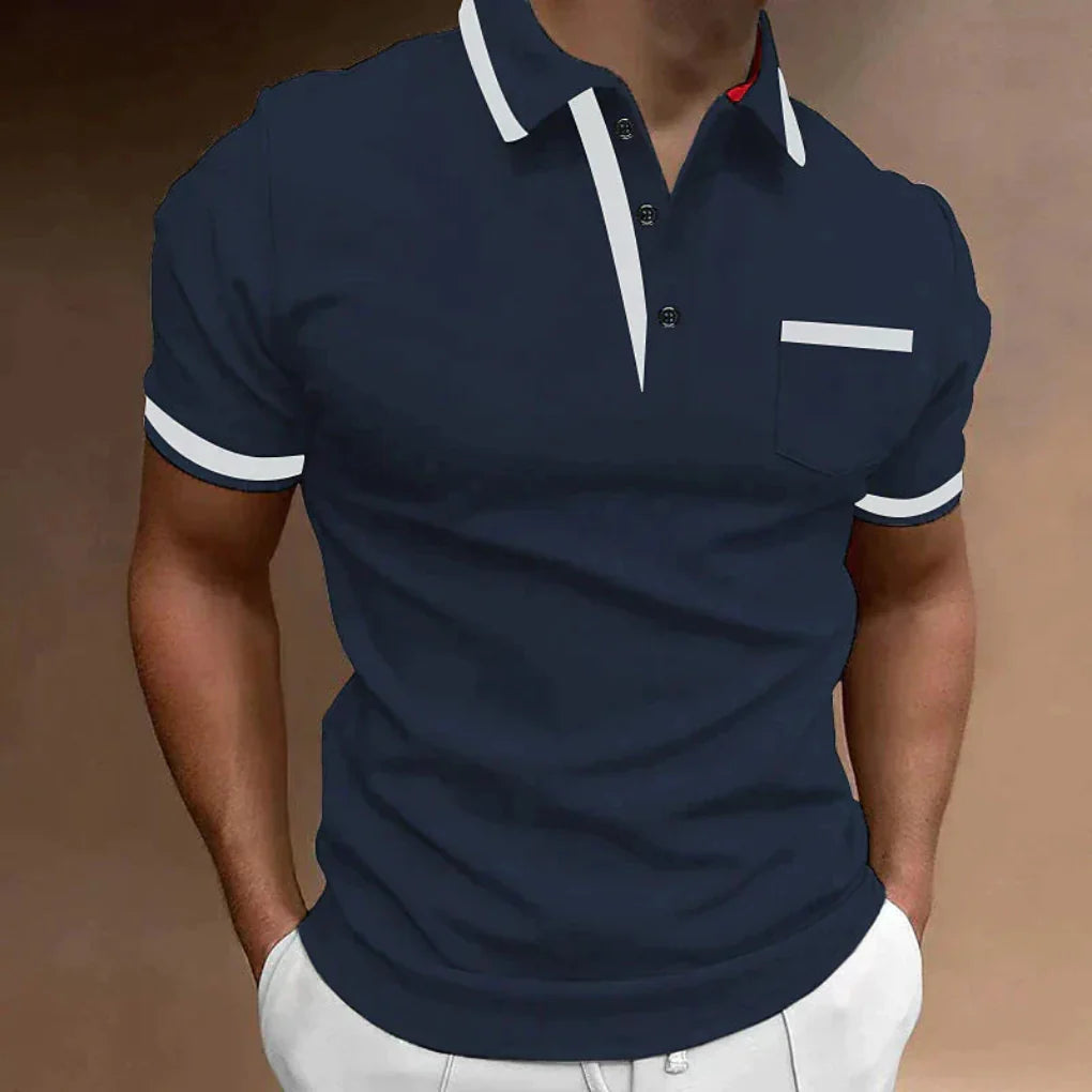 men's elegant cotton polo shirt – view 4 – Aurum De London