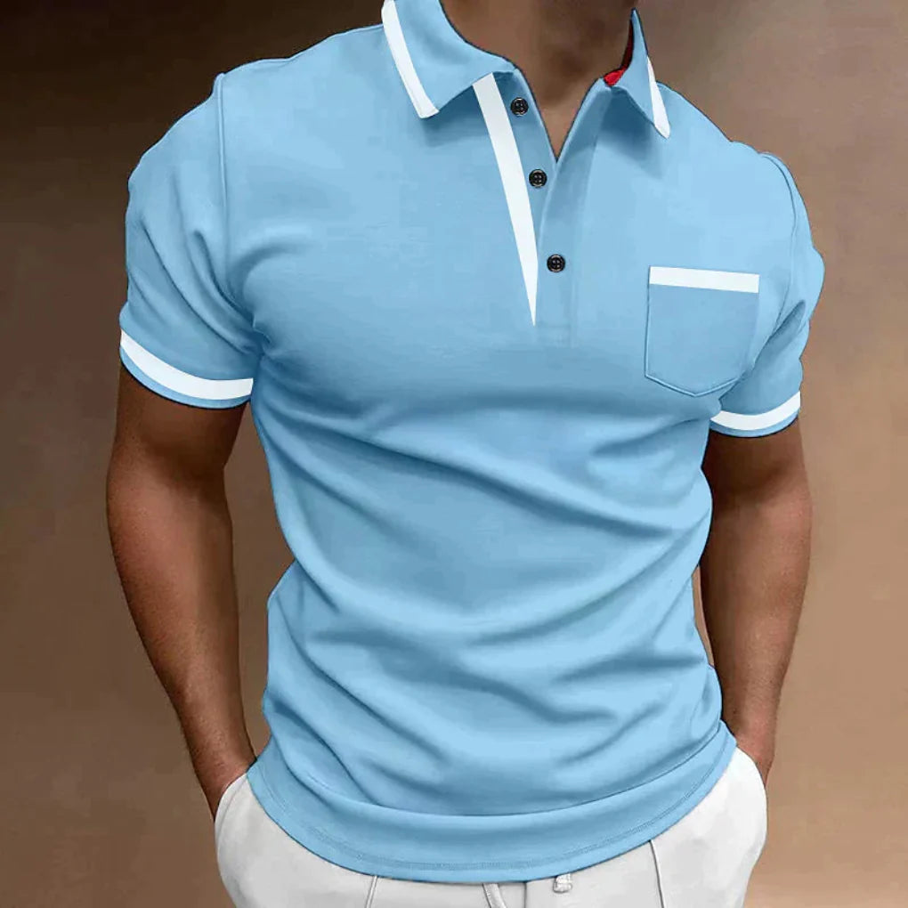 men's elegant cotton polo shirt – view 5 – Aurum De London