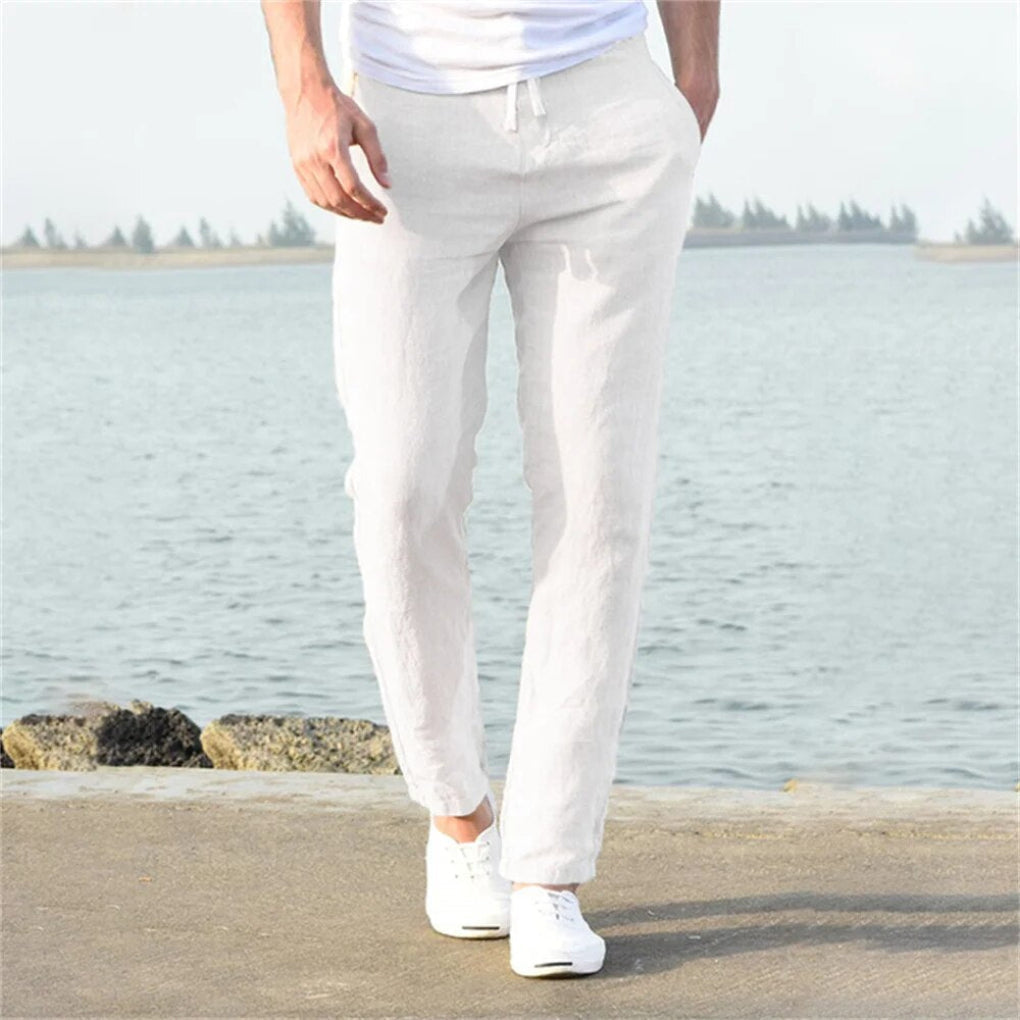 men's casual linen trousers – Aurum De London