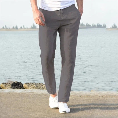 men's casual linen trousers – view 4 – Aurum De London