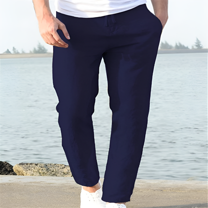 men's casual linen trousers – view 5 – Aurum De London