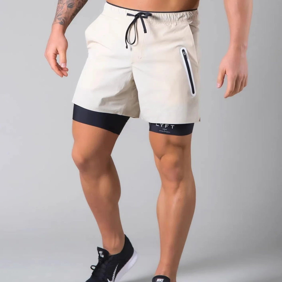 men's 2-in-1 compression sport and training shorts – Aurum De London