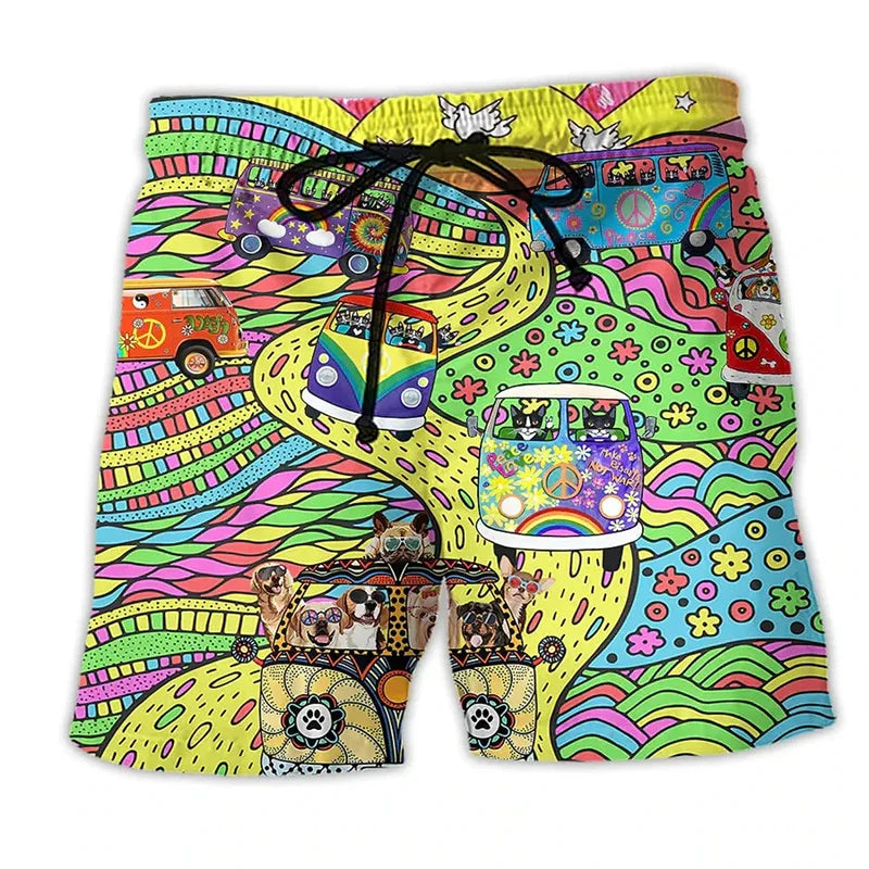 men's quick-dry printed swim shorts – view 4 – Aurum De London
