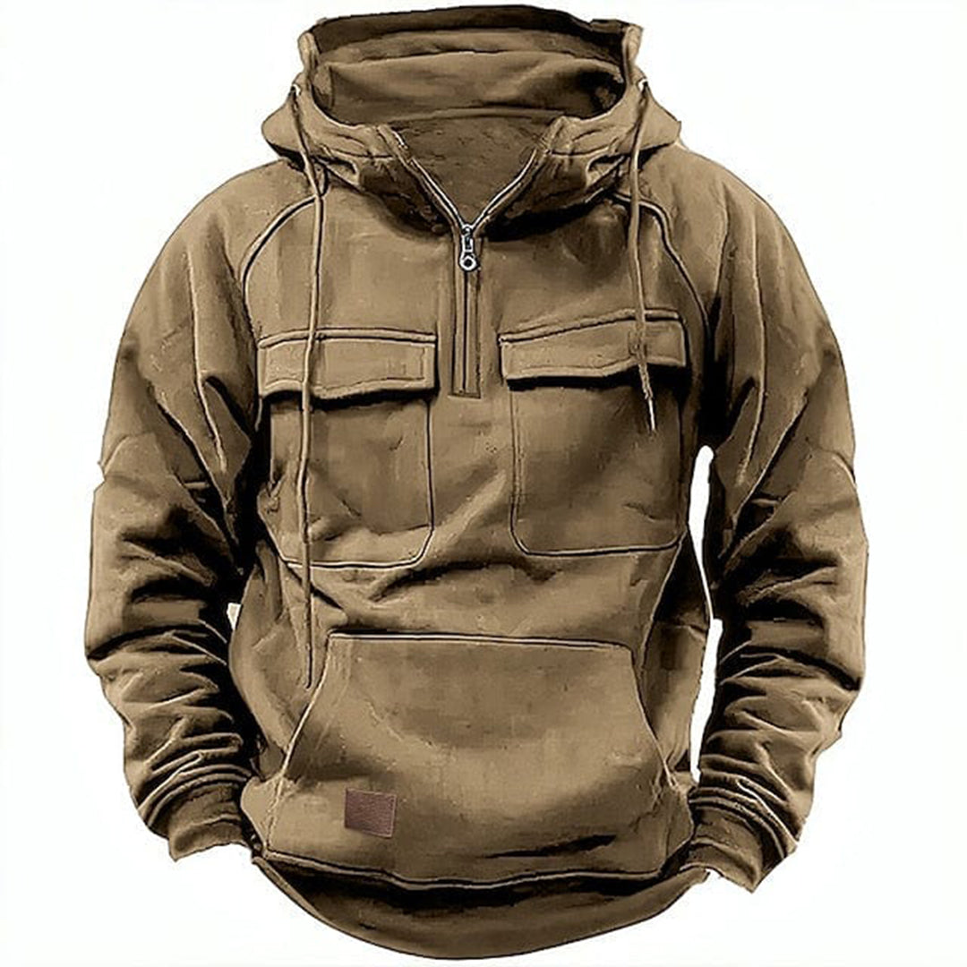 men's retro motorcycle hoodie – view 3 – Aurum De London