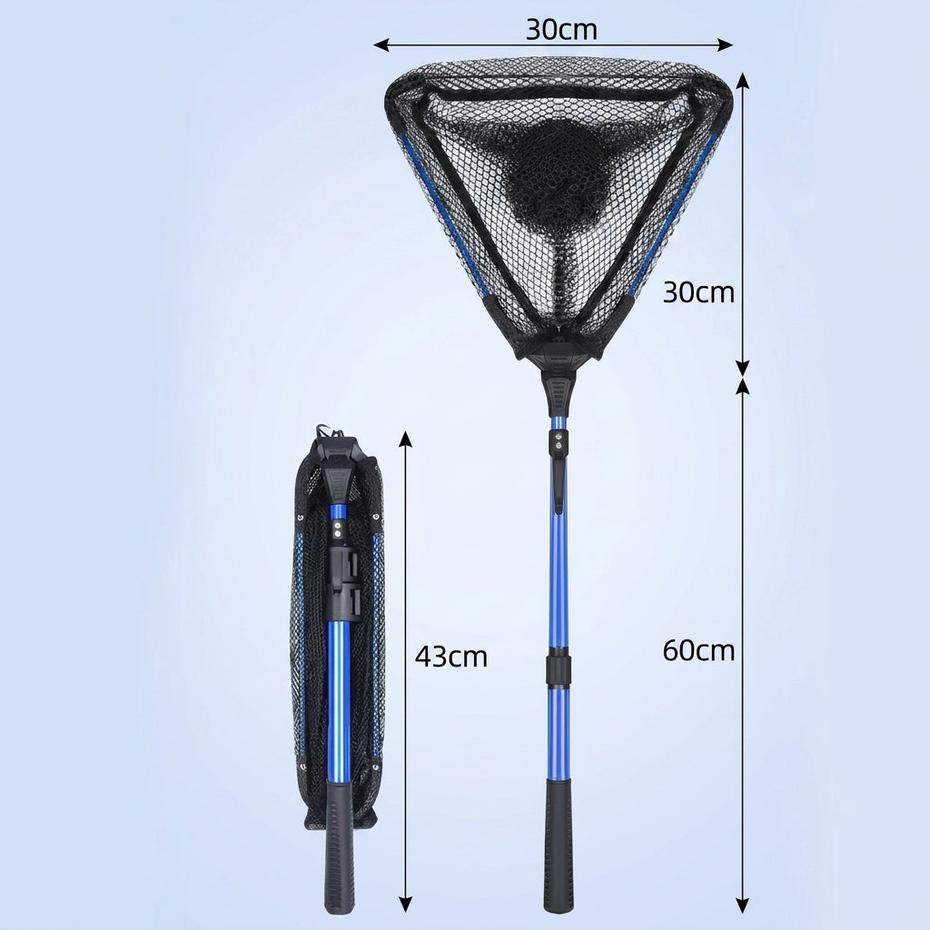 telescopic fishing landing net – view 4 – Aurum De London