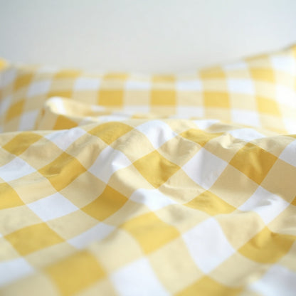Wren Reversible Check Cotton Duvet Cover Set – Multicoloured detail 2 – Aurum De London